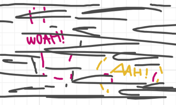 A panel from I've Been Everywhere, Man, episode nine of the Board Boards object show by Furretwalk/WalkingFurret.